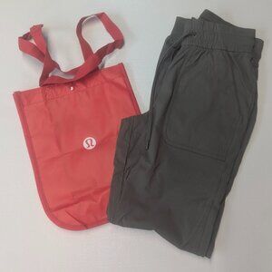 Lululemon Size 2 Studio Joggers in Grey Sage and Free Tote Bag